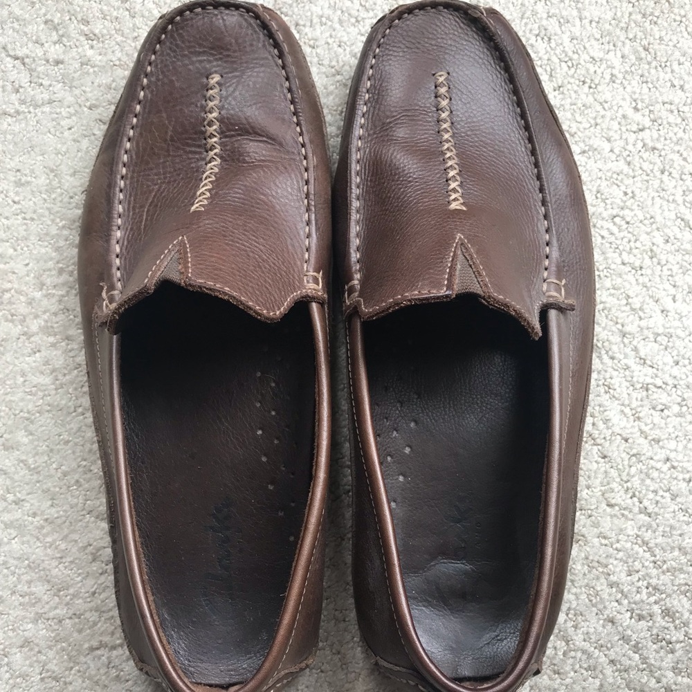 Clarks Brown Leather Mens Shoe/Loafer